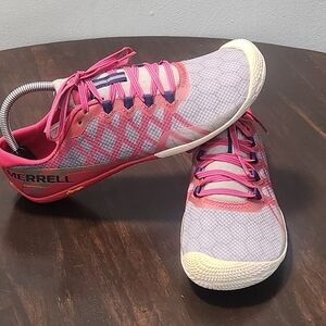 Merrell Vapor Glove3 Trail Running Shoe Barefoot Lace Up Vibram Hot Pink 9.5NWOB